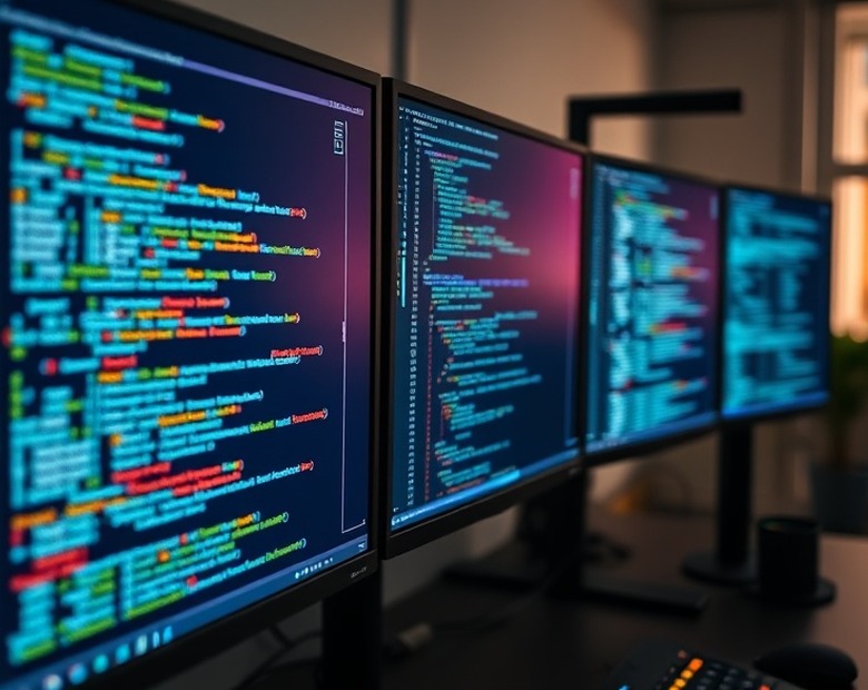 Team di sviluppo al lavoro sul software del terminale